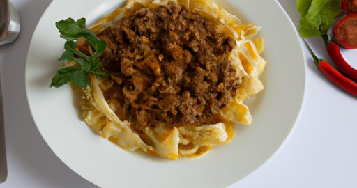 Ragu alla bolognese s těstovinami.
