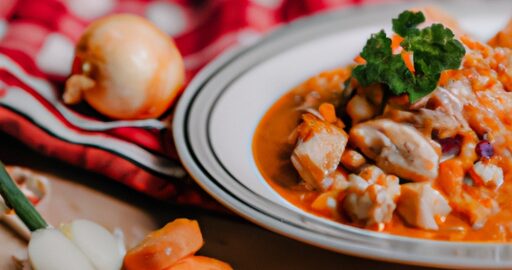 Kuřecí ragú se šťouchanými bramborami