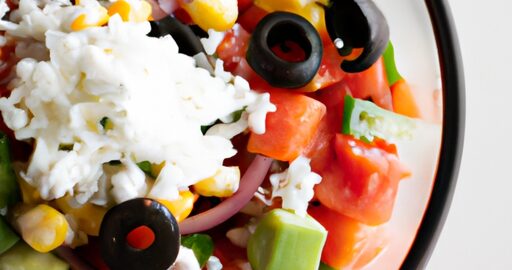 Luskový salát se sýrem.