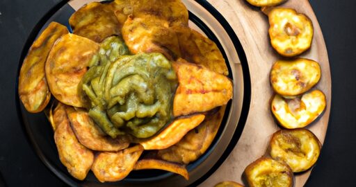 Bananové chipsy s guacamole