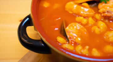 Bouillabaisse a lívance z povidel.