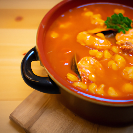 Bouillabaisse a lívance z povidel.