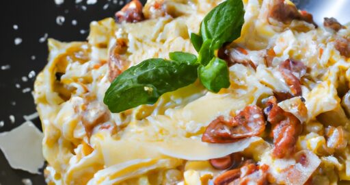 Pasta carbonara s pancettou.