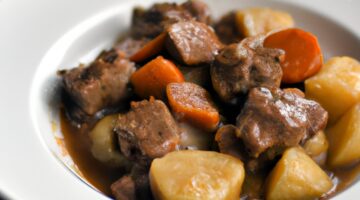 Boeuf Bourguignon s hovězím masem.
