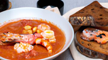 Bouillabaisse s česnekovým toastem.