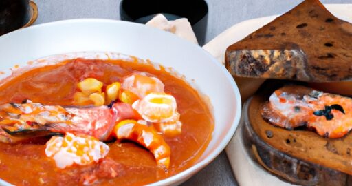 Bouillabaisse s česnekovým toastem.