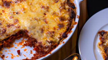 Jehněčí hachis parmentier s červeným vínem.