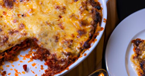 Jehněčí hachis parmentier s červeným vínem.