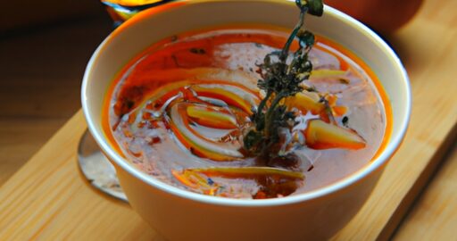 Červený lilek s karí.