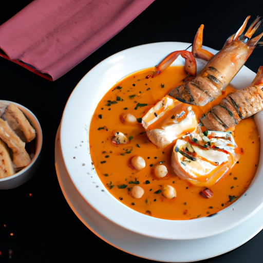 Bouillabaisse s chlebovou krustou