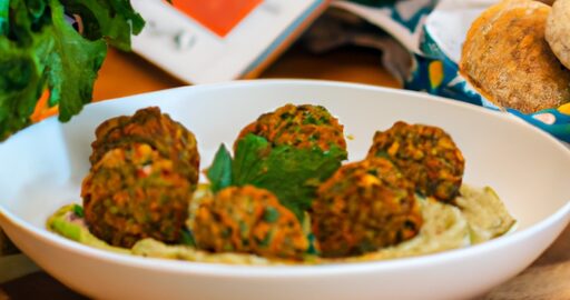 Falafel s hummusem a tabbouleh
