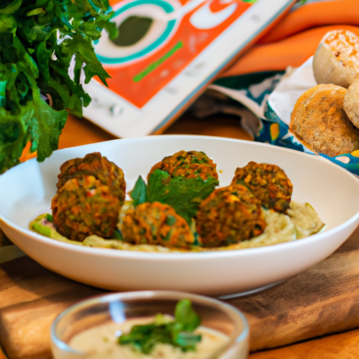 Falafel s hummusem a tabbouleh