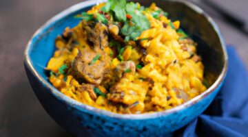 Kuskus s kozím masem a švestkami