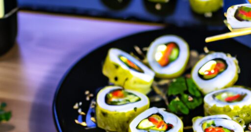 Sushi z lososa s avokádem.