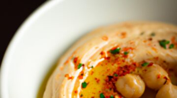 Hummus s pečenými cícerovými kuličkami