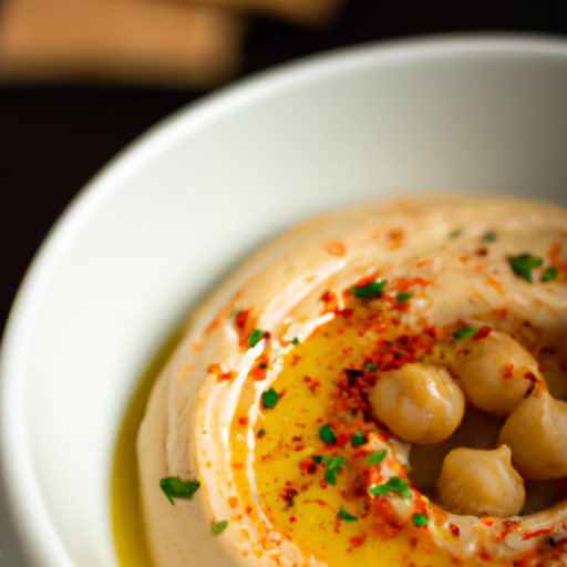 Hummus s pečenými cícerovými kuličkami