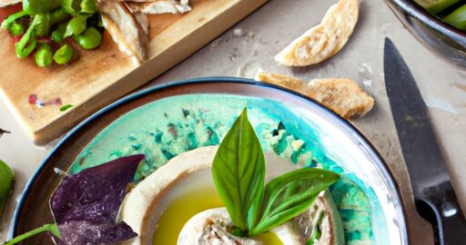 Grilovaná zeleninová placka s hummusem