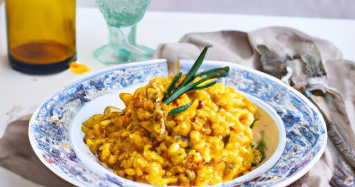 Risotto se žampiony a šafránem