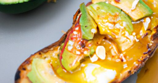 Pečený batát s avokádovým dipem