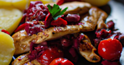 Kuře na grilu s fazolemi