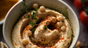 Hummus s piniovými oříšky a česnekem