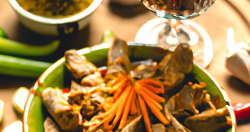 Houbový kari s hráchovými placičkami