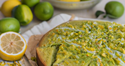 Sicilská citronová těstovina s pistáciemi.