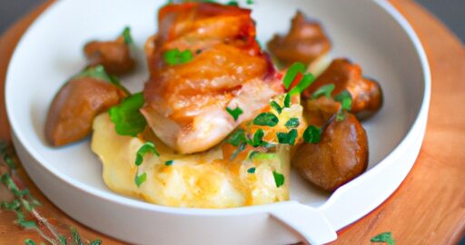 Kuřecí soté z hříbků a smetany