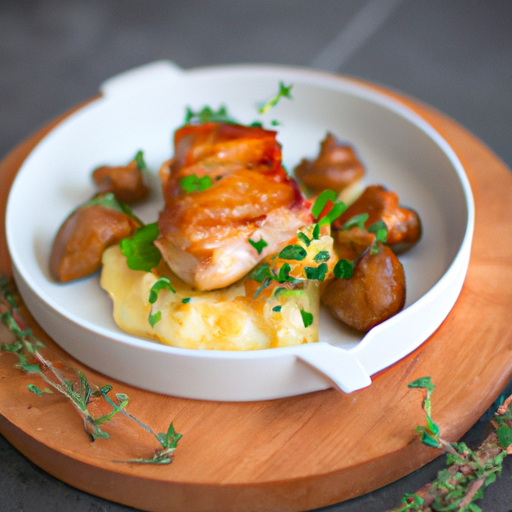 Kuřecí soté z hříbků a smetany