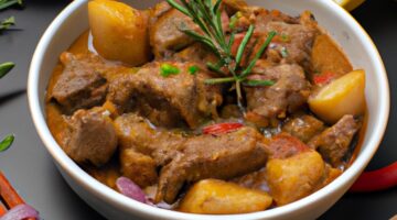 Tajine s kozím masem a meruňkami.