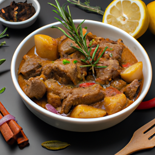 Tajine s kozím masem a meruňkami.