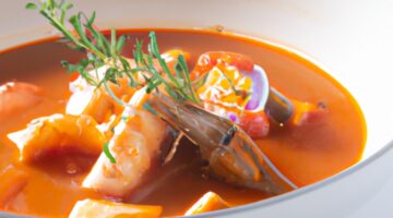 Bouillabaisse rybí polévka s mořskými plody