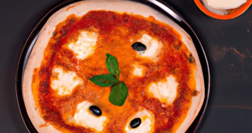 Pizza Margherita s bazalkou.