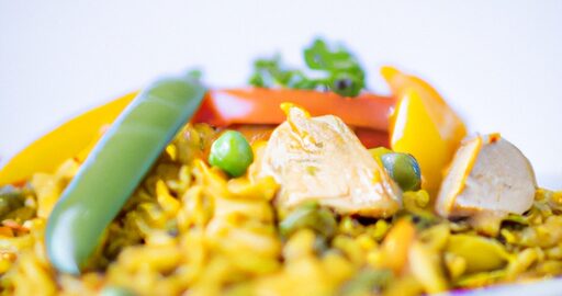 Smažená rýže s kuřecím masem