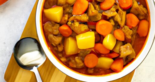 Pikantní telecí guláš s knedlíky