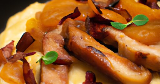 Jablečno-kari omáčka s kuřecím masem.