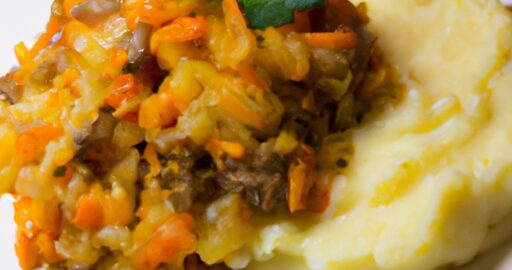 Korejská hovězí polévka s houbami.