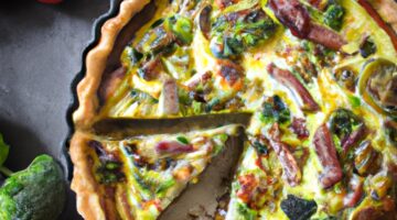 Brokolicový quiche s medvědím česnekem