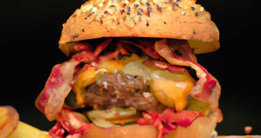 Hovězí burger s hranolkami