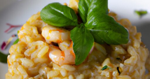 Risotto s houbami a sýrem.