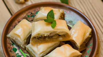 Baklava s oříšky a medem.