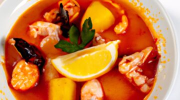 Bouillabaisse s bylinkovým pečivem