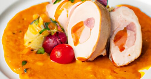 Kachna s brusinkami a knedlíkem.