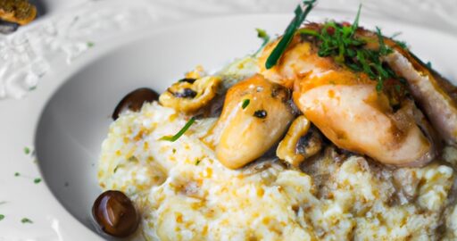 Risotto s houbami a šťavnatou kachnou