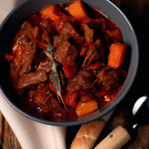 Hovězí guláš s vínem borgoňským