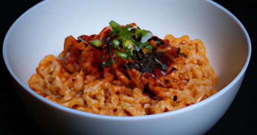 Ramen s vajíčkem a kimchi