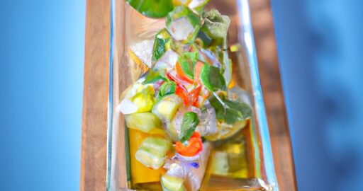 Ceviche z mořských plodů.