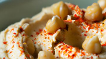 Hummus s pečenými cizrnami a avokádem