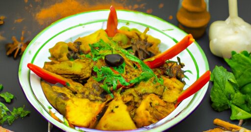 Marocký tajemný kořeněný tagine.