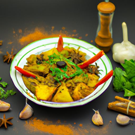 Marocký tajemný kořeněný tagine.